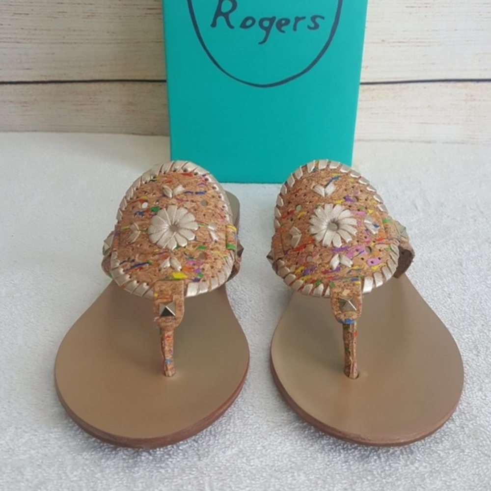 New Jack Rogers Georgica Leather Sandals - Picture 2 of 6